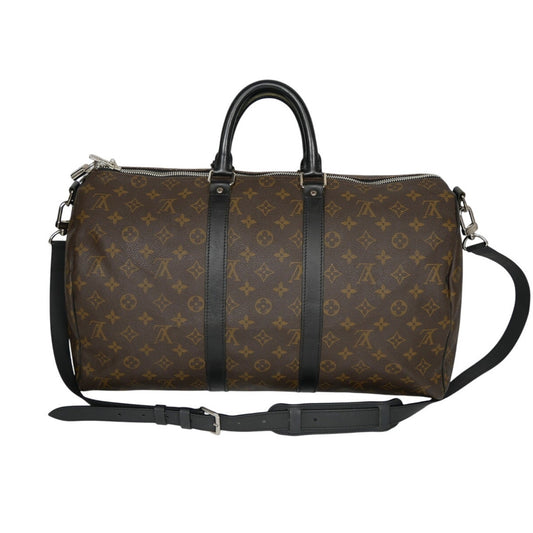 Louis Vuitton Bordeaux Macassar Canvas Keepall Bandouliere