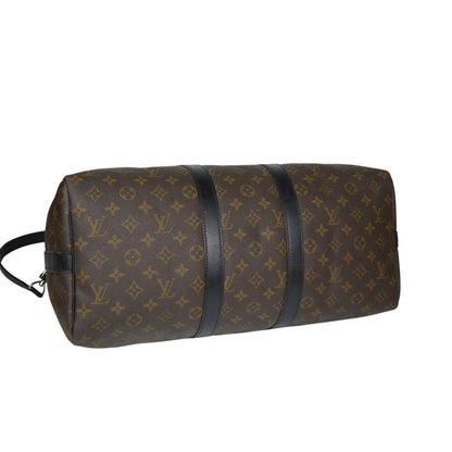 Louis Vuitton Bordeaux Macassar Canvas Keepall Bandouliere