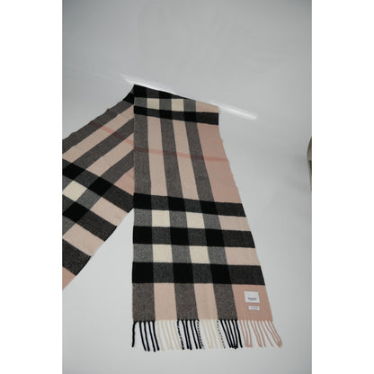 Burberry Cashmere Check Fringe Scarf