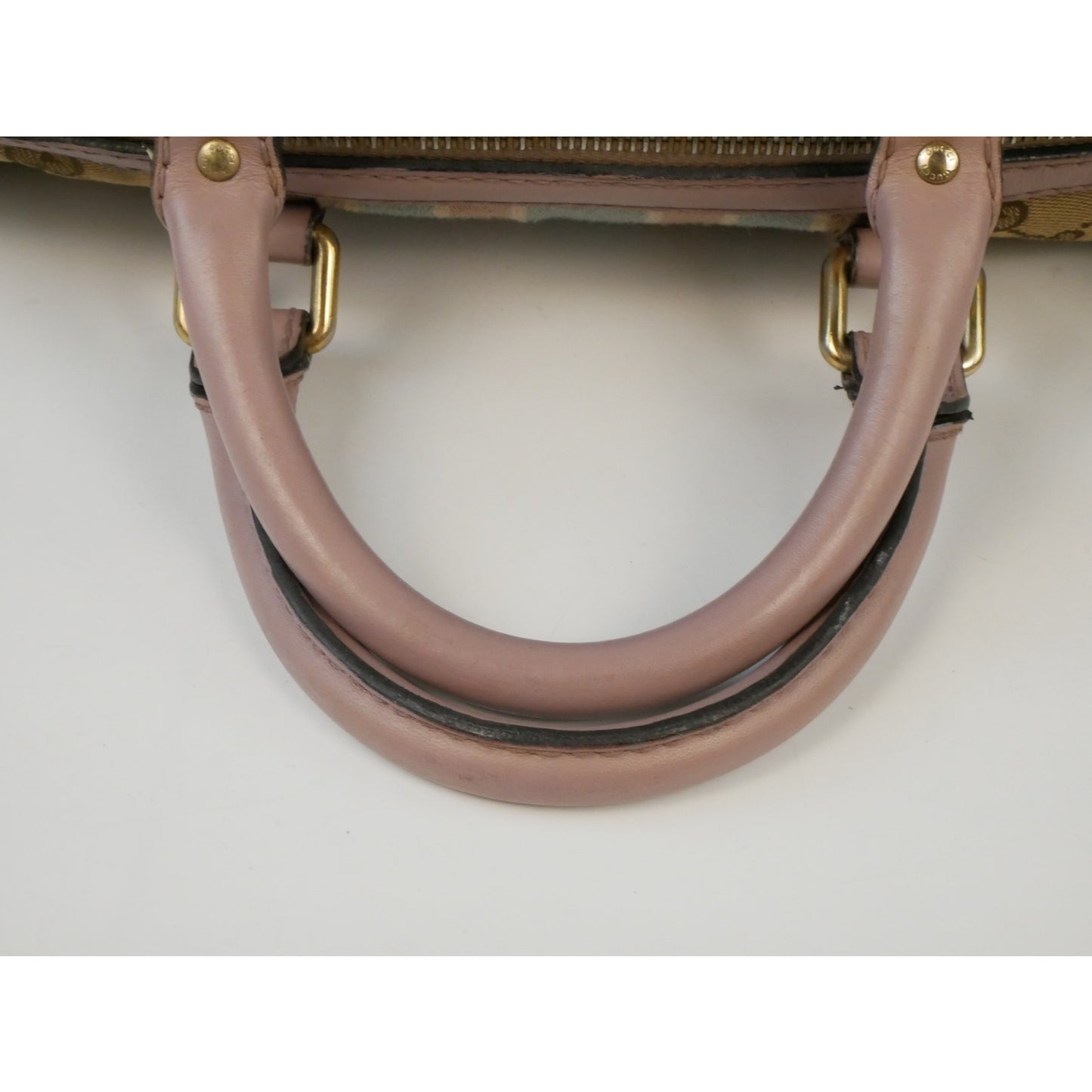 Gucci Monogram Pink Blue Web Boston Bag