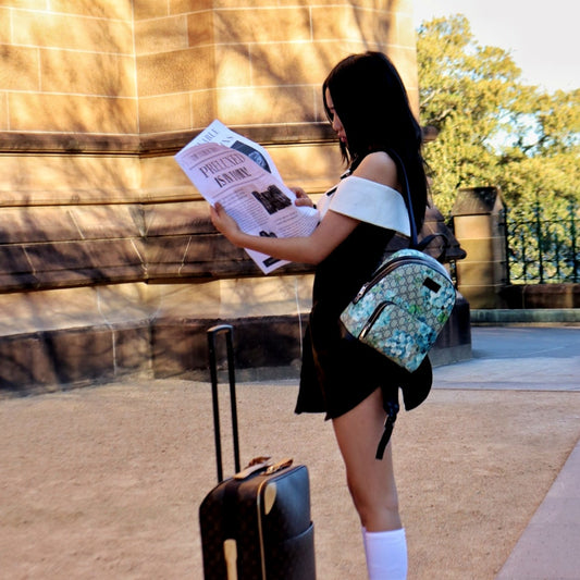 Gucci Supreme Blooms Floral Blue Backpack