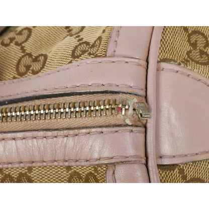 Gucci Monogram Pink Blue Web Boston Bag