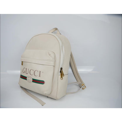 Gucci Cream Leather Backpack Bag