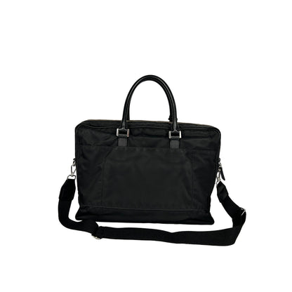 Prada Black Mens Briefcase Saffiano