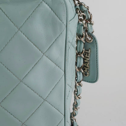 Chanel Vintage Blue Leather Shoulder Bag