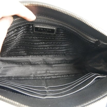 Prada Black Saffiano Clutch Bag