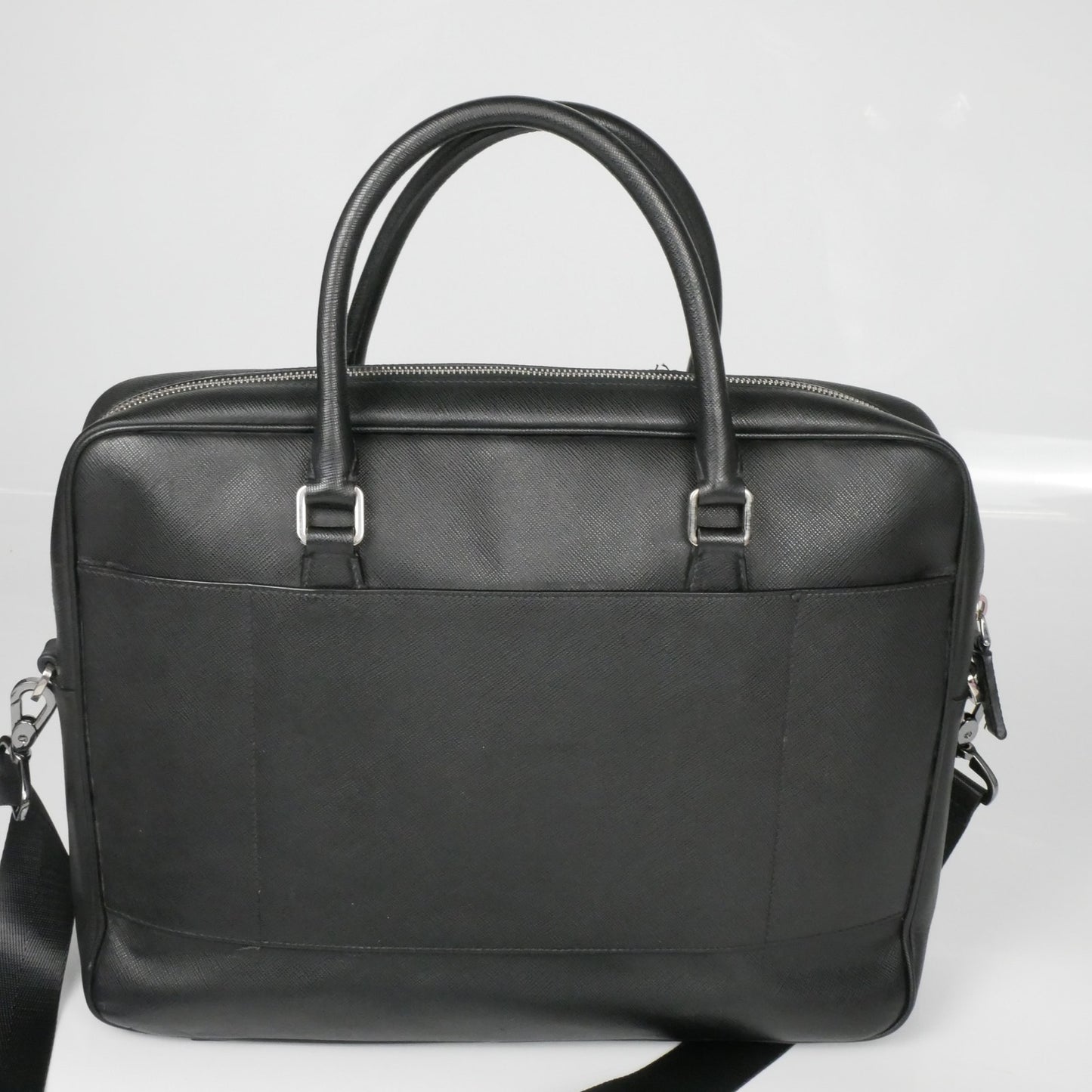 Prada Saffiano Leather Briefcase Work Bag