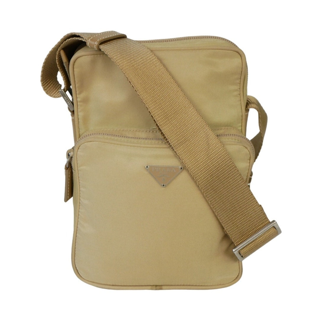 Prada Beige Nylon Shoulder Bag