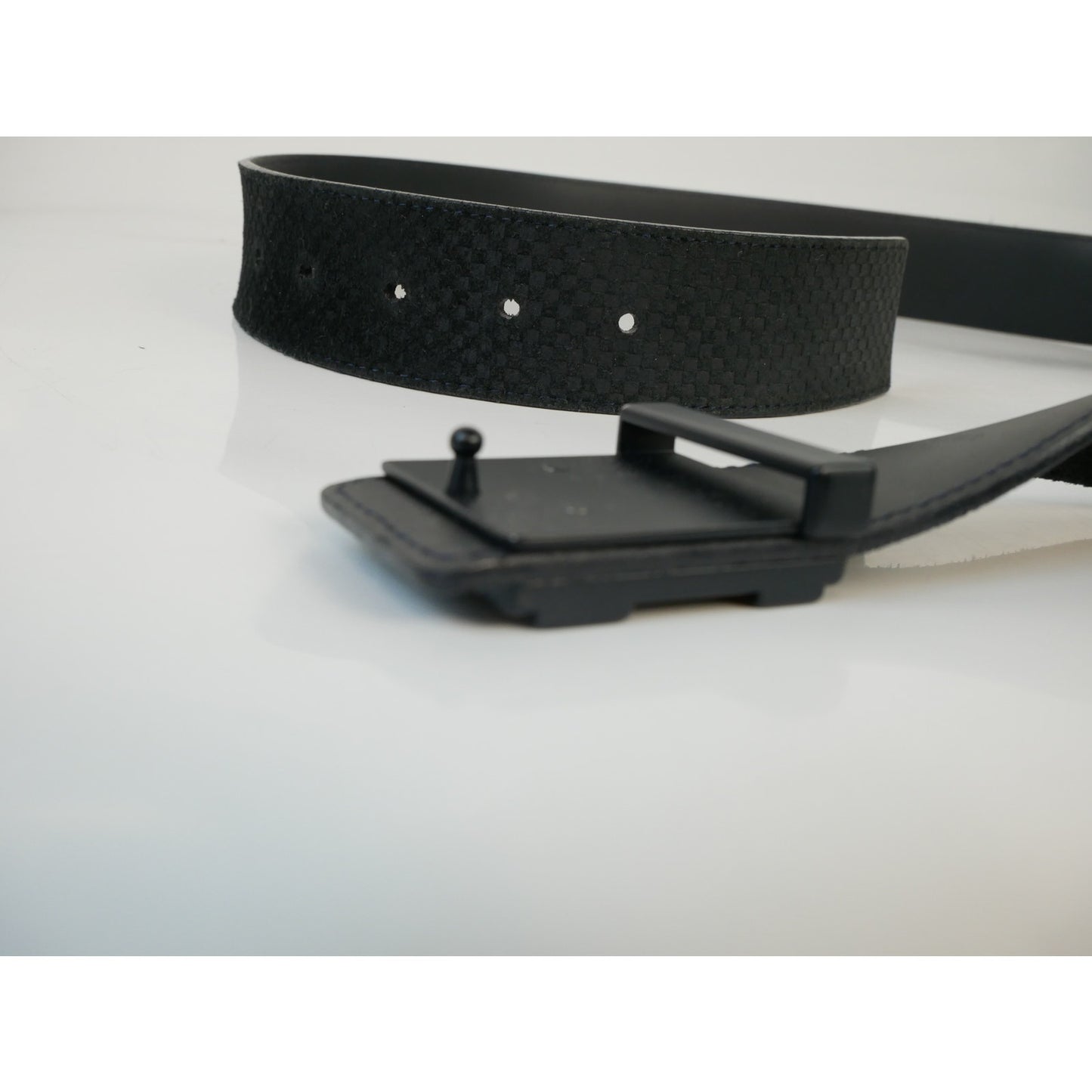 Louis Vuitton Black Mini Damier Suede LV Initiales Belt