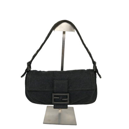 Fendi Grey Jersey Medium Baguette Bag