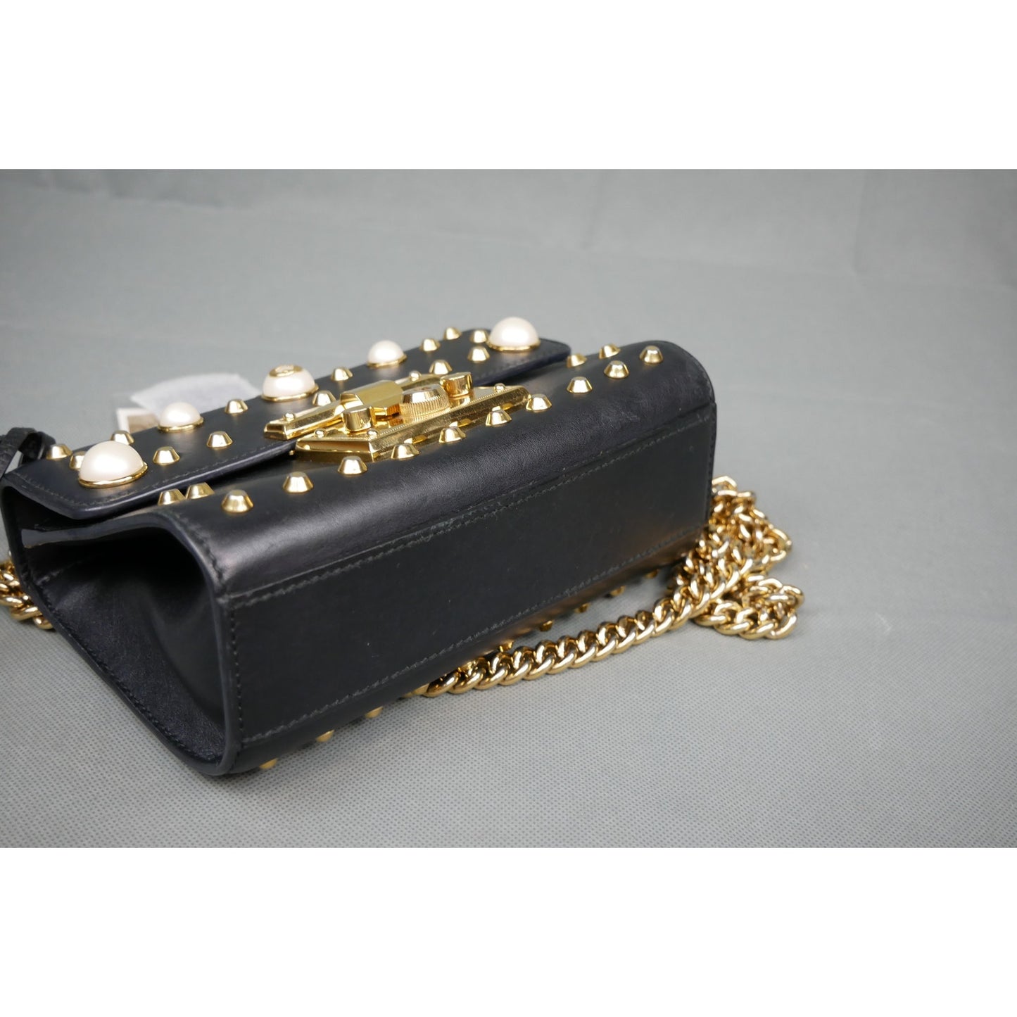 Gucci Pearl Faux Shoulder Leather Bag