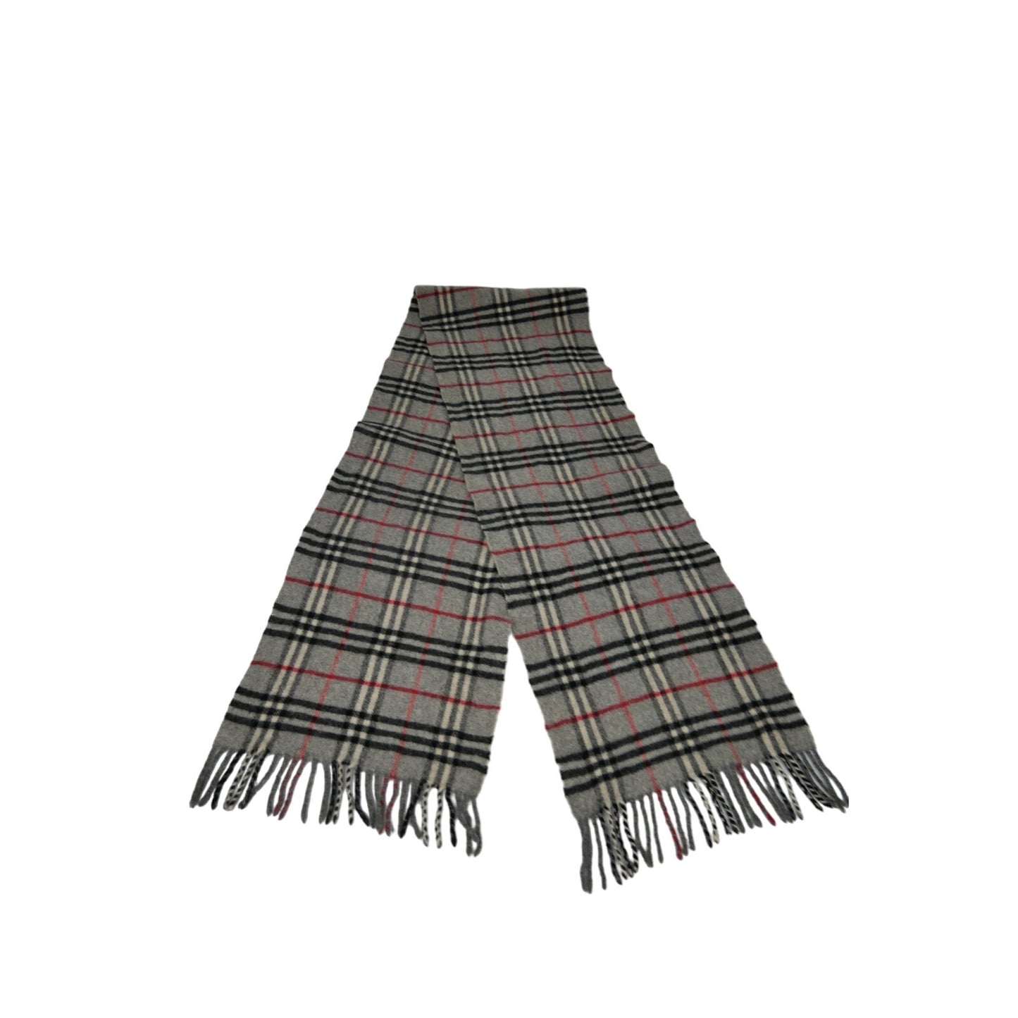 Burberry Vintage Grey Nova Check Cashmere Scarf