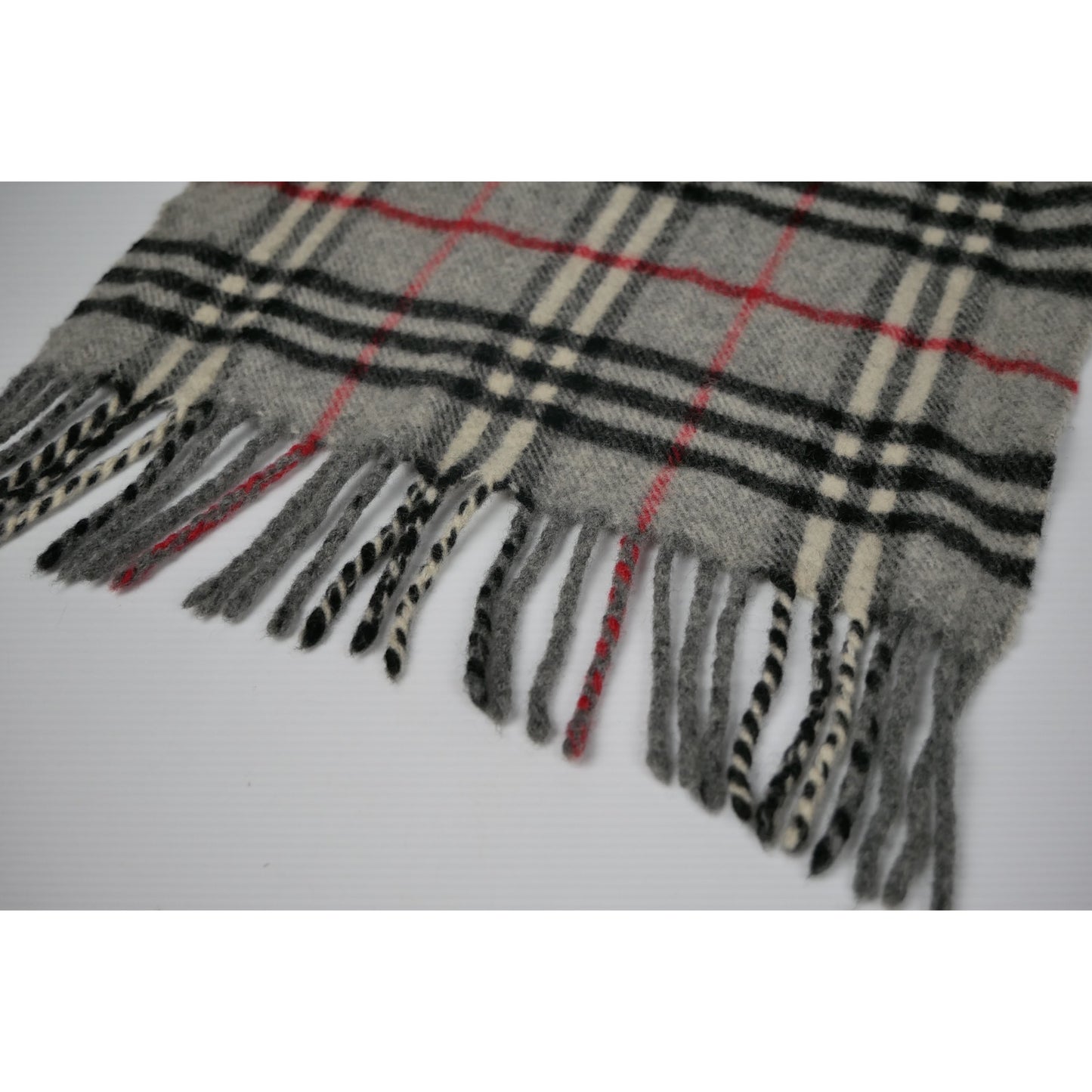 Burberry Vintage Grey Nova Check Cashmere Scarf