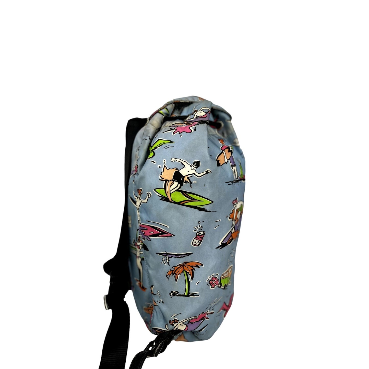 Prada Tessuto Nylon Surfer Print Cinch Backpack