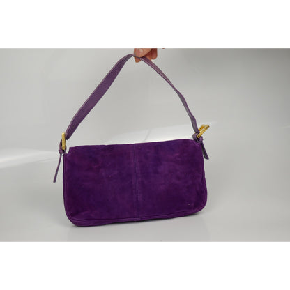 Fendi Purple Suede Baguette