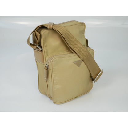 Prada Beige Nylon Shoulder Bag