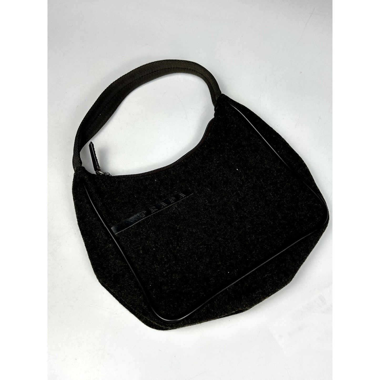 Prada Hobo Wool Gray Mini Bag