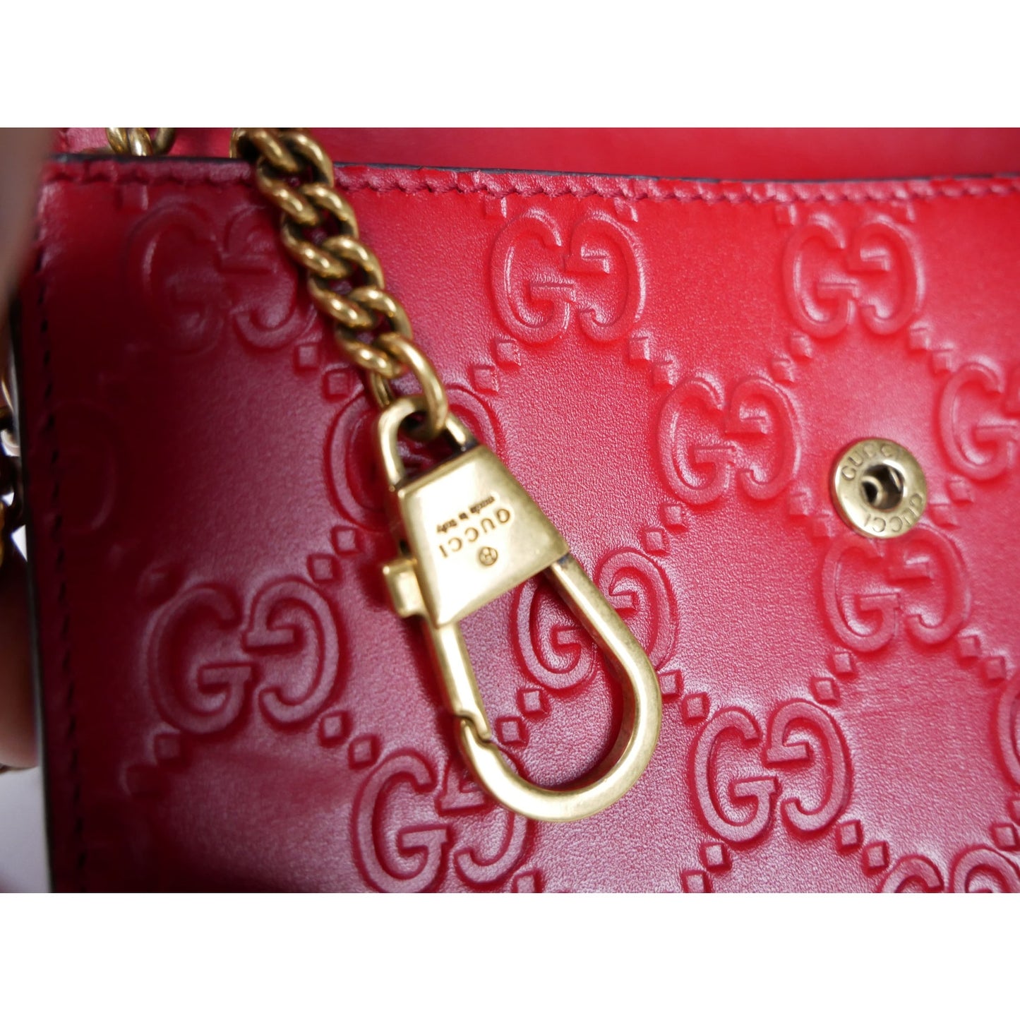 Gucci Red Supreme Mini Crystal Cherry Bag