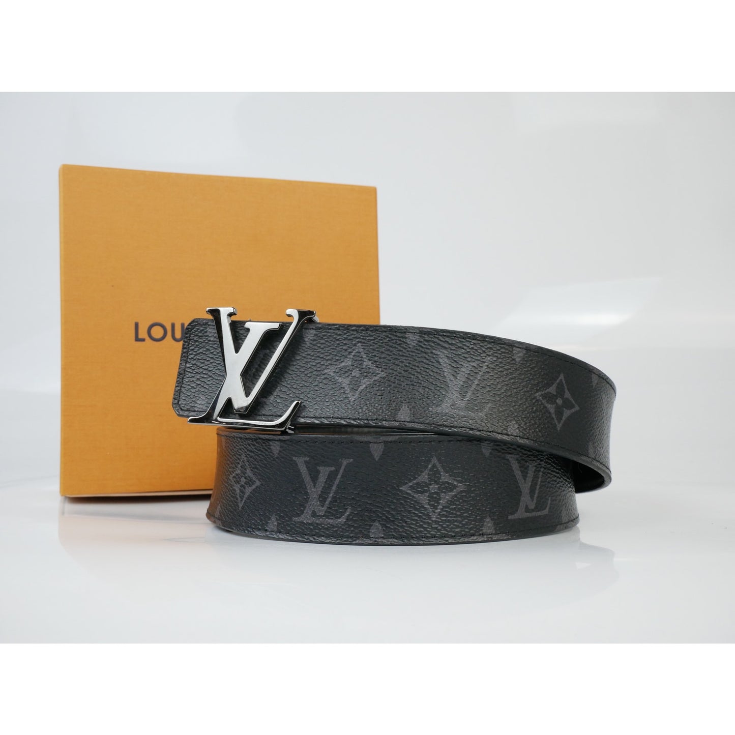 Louis Vuitton Monogram Eclipse Initiales Belt Black