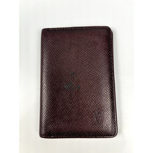 Louis Vuitton Bordeaux Taiga Leather Card Bifold Wallet