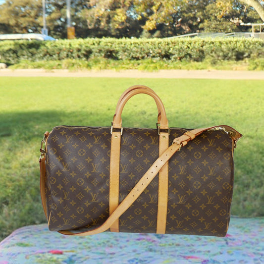 Louis Vuitton Monogram Canvas Keepall Bandouliere 50 Bag