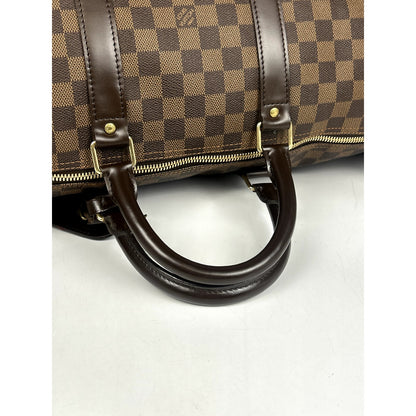 Louis Vuitton Damier Ebene Canvas Keepall 50 Bag