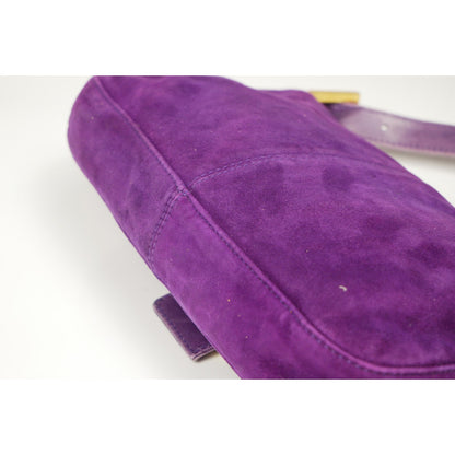 Fendi Purple Suede Baguette