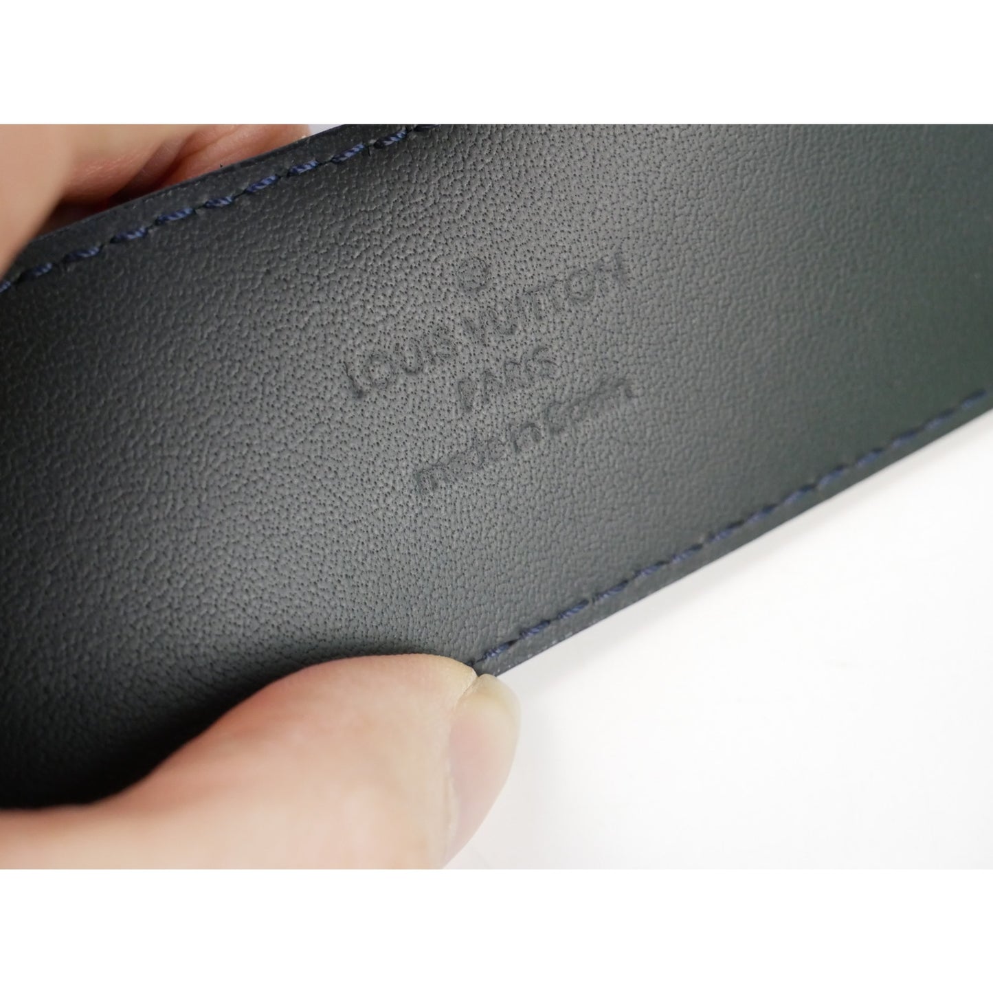 Louis Vuitton Black Mini Damier Suede LV Initiales Belt