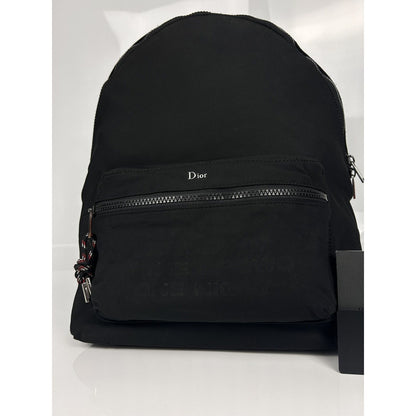 Dior Logo Backpack Matte Black Shoulder Bag