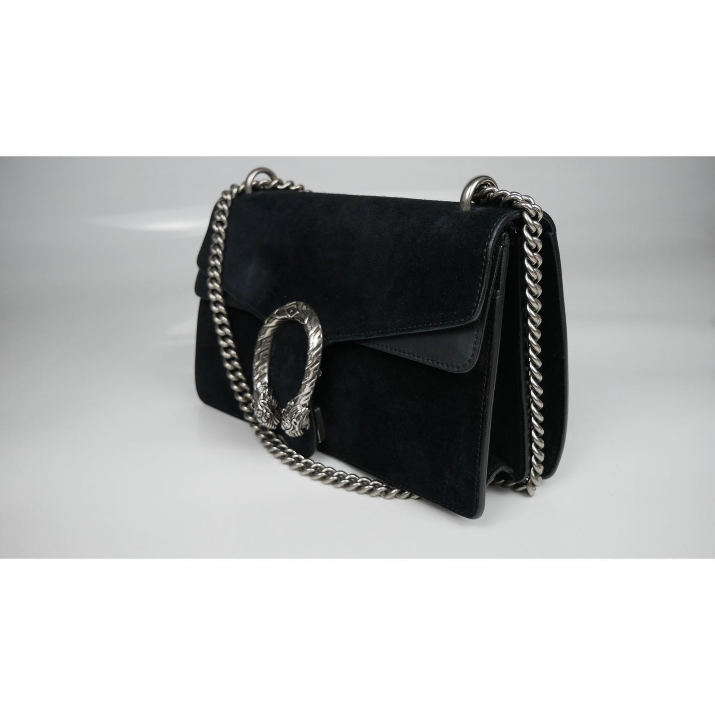 Gucci Suede Dionysus Small Shoulder Bag Black