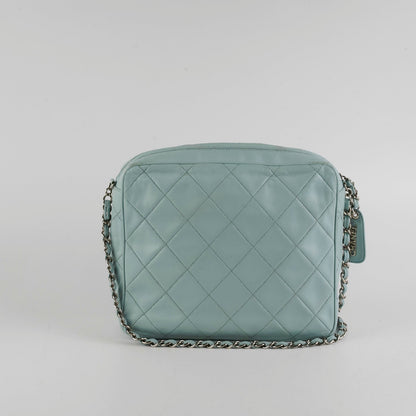 Chanel Vintage Blue Leather Shoulder Bag