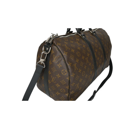 Louis Vuitton Bordeaux Macassar Canvas Keepall Bandouliere