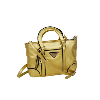 Prada Gold Metallic Shoulder Mini Bag