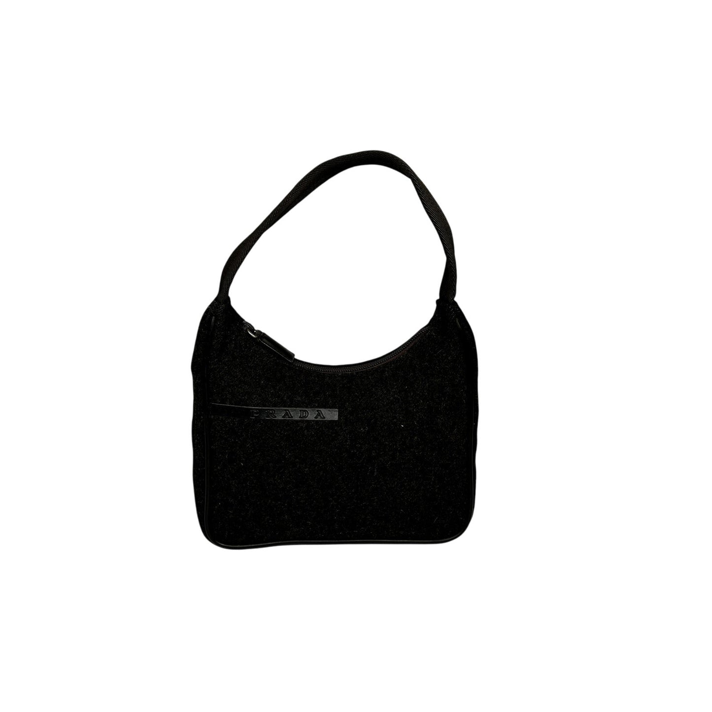 Prada Hobo Wool Gray Mini Bag