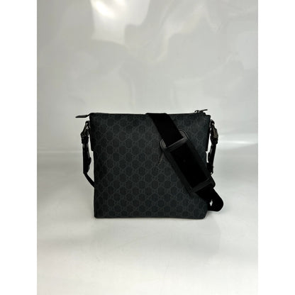 Gucci Dark Grey GG Supreme Canvas Messenger Bag