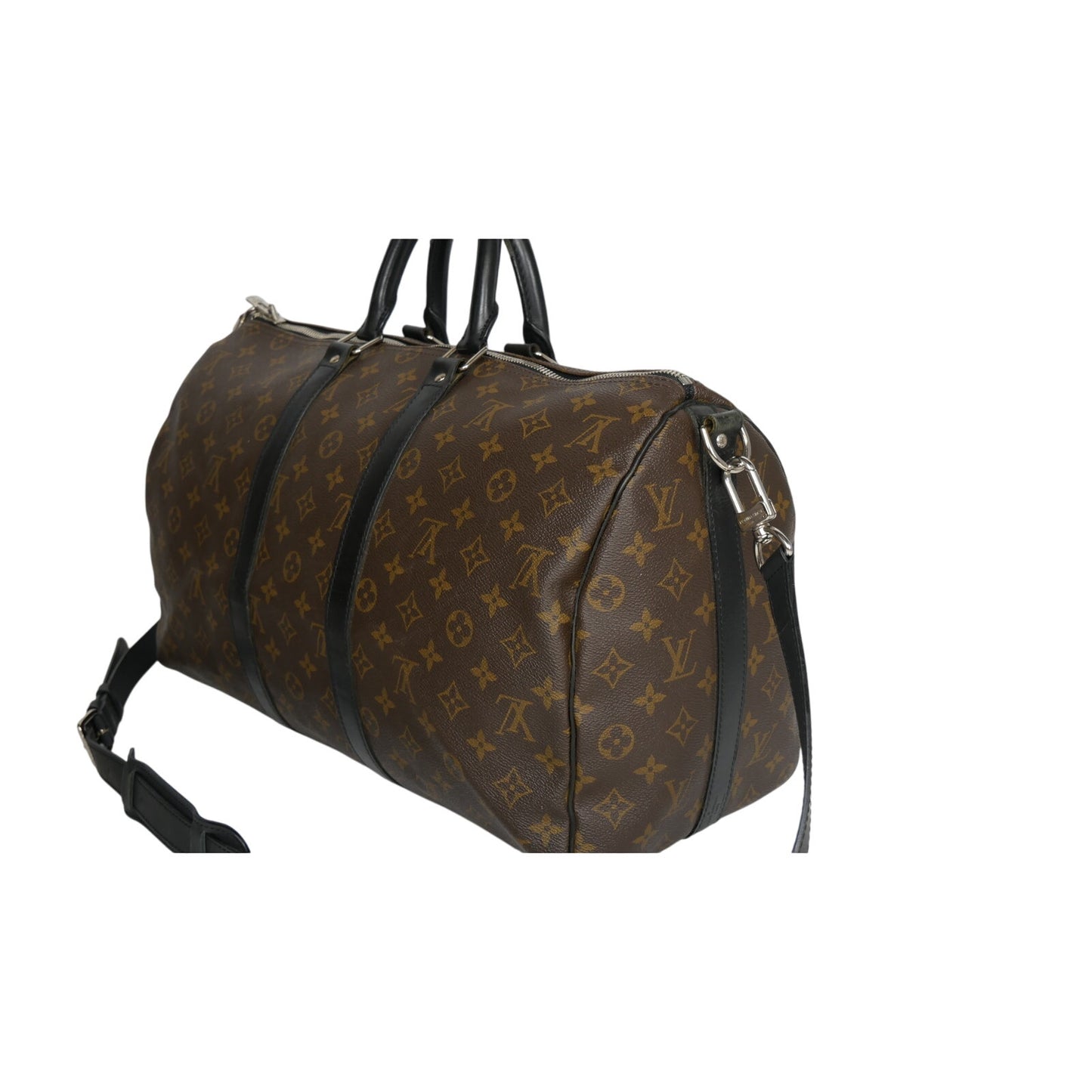 Louis Vuitton Bordeaux Macassar Canvas Keepall Bandouliere