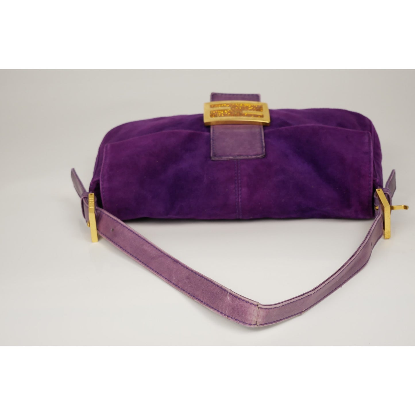 Fendi Purple Suede Baguette