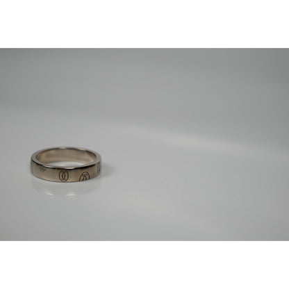 Cartier 18k White Gold Happy Birthday 2C Ring