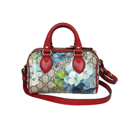 Gucci Supreme Monogram Blue Blooms Mini Boston