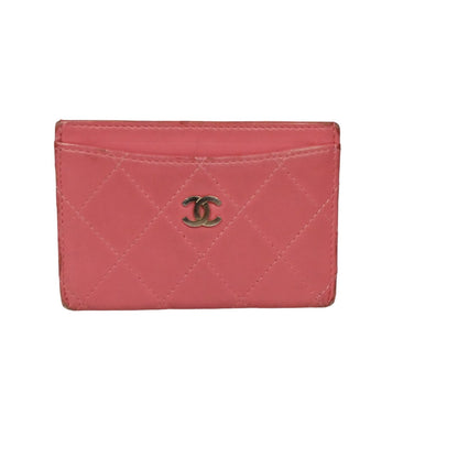 Chanel Matrasse Pink Cards Holder