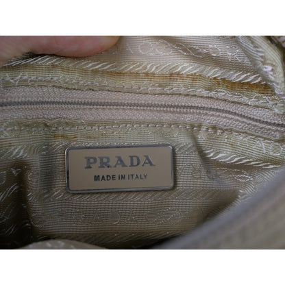 Prada Beige Nylon Shoulder Bag