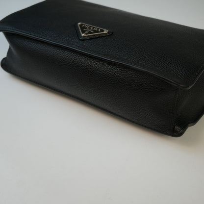 Prada Black Saffiano Clutch Bag