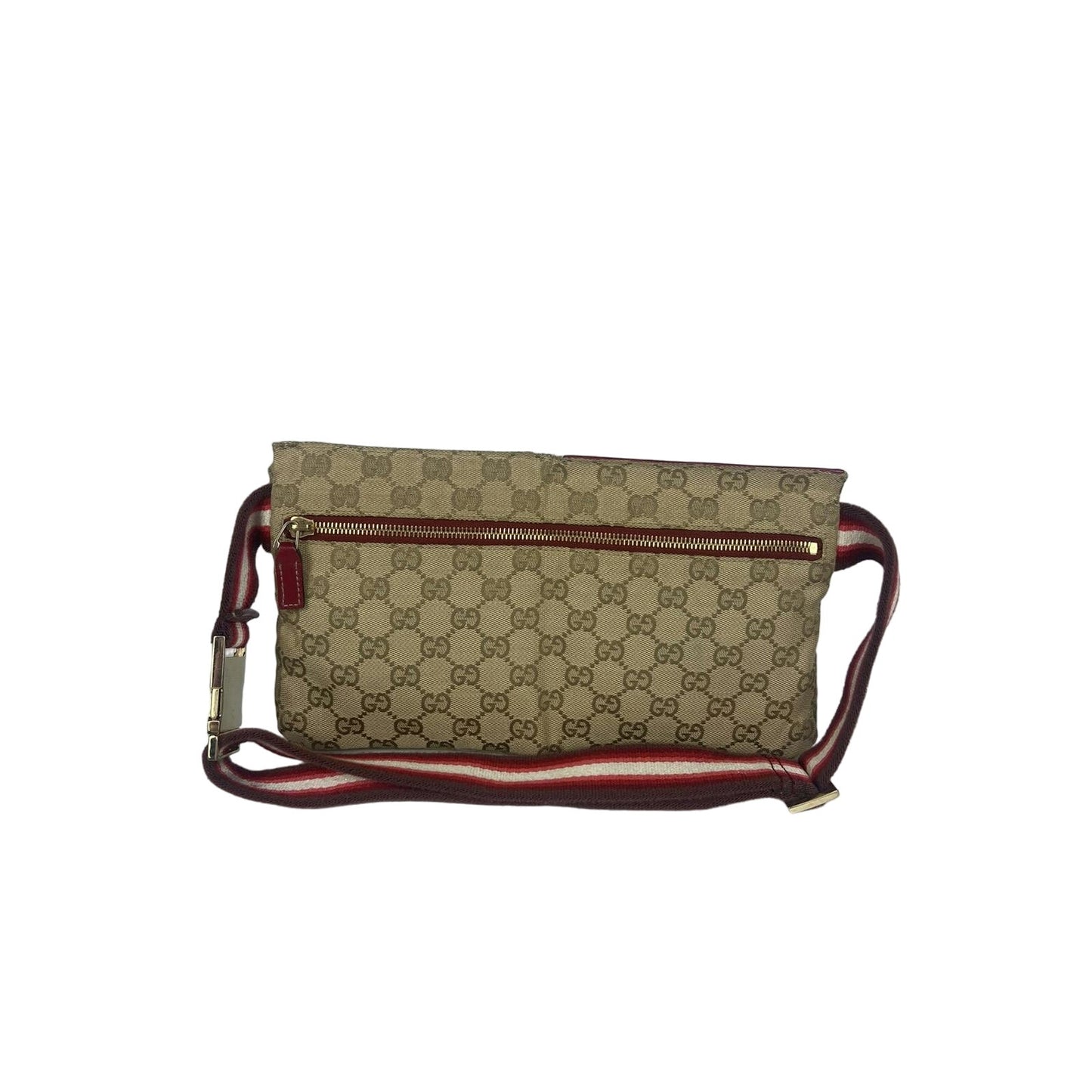 Gucci Monogram Red Crossbody Belt Bag