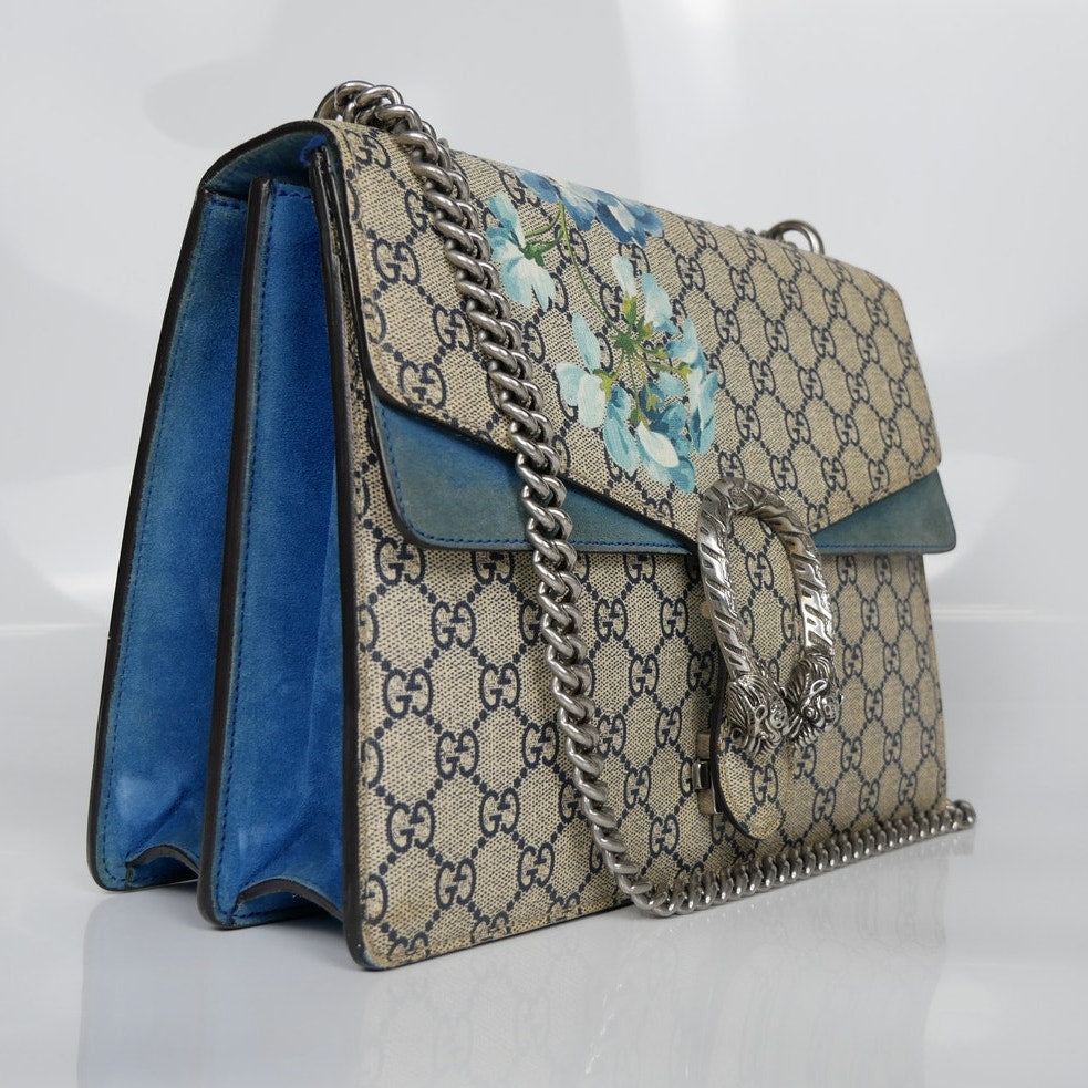 Gucci GG Blooms Dionysus Shoulder Bag (Blue)