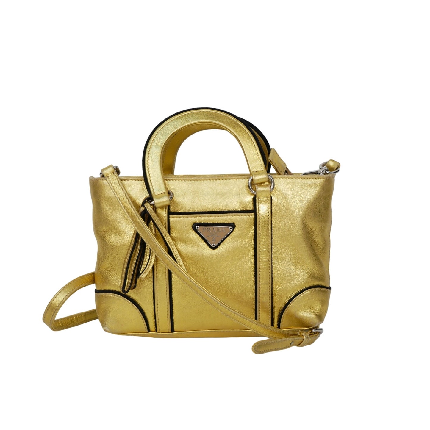 Prada Gold Metallic Shoulder Mini Bag