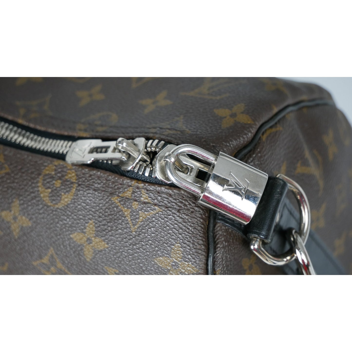 Louis Vuitton Bordeaux Macassar Canvas Keepall Bandouliere