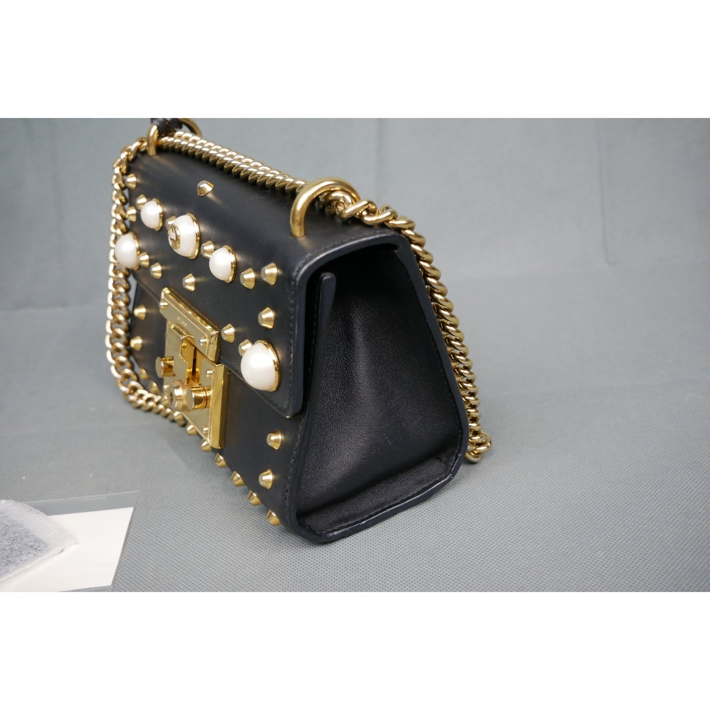 Gucci Pearl Faux Shoulder Leather Bag