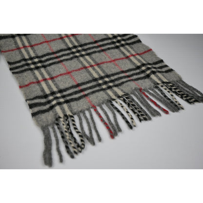 Burberry Vintage Grey Nova Check Cashmere Scarf