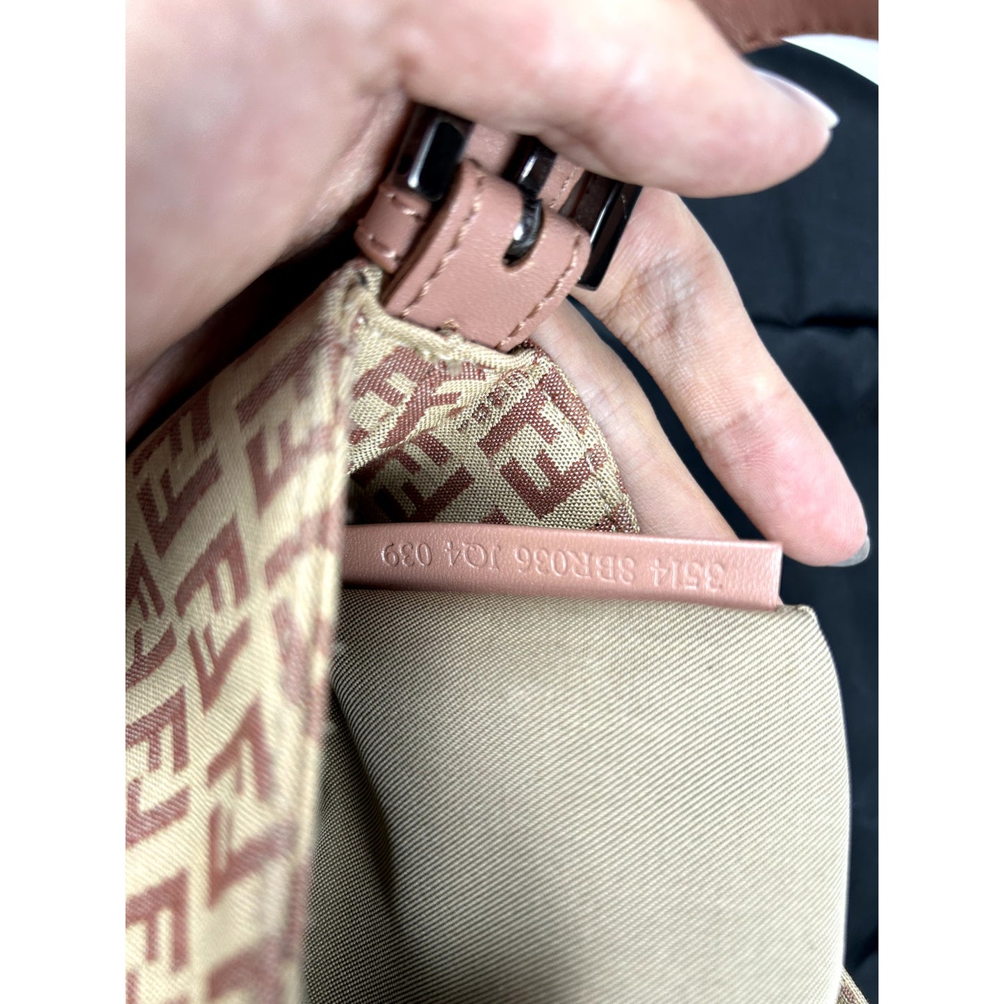 Fendi Zucca Baguette Hobo Bag