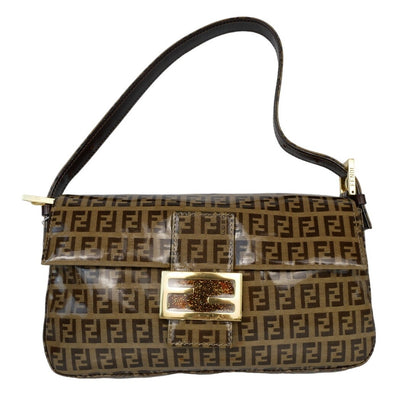 Fendi Zucchino Mamma Baguette Shoulder Bag